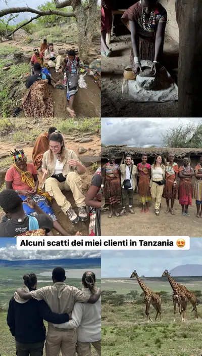 Messaggio di un viaggiatore con le sue foto di viaggio