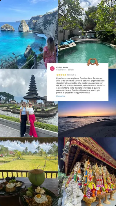 Messaggio di un viaggiatore con le sue foto di viaggio