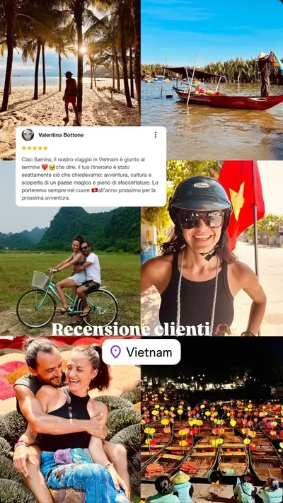 Messaggio di un viaggiatore con le sue foto di viaggio
