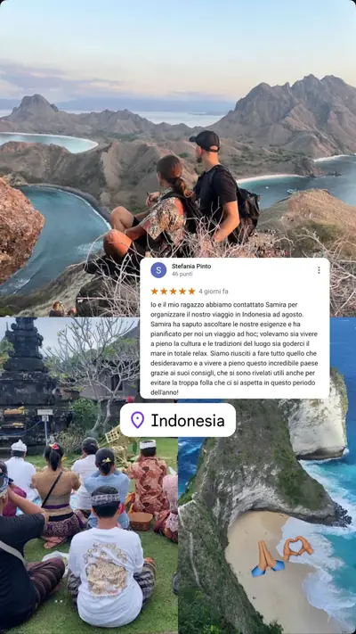 Messaggio di un viaggiatore con le sue foto di viaggio