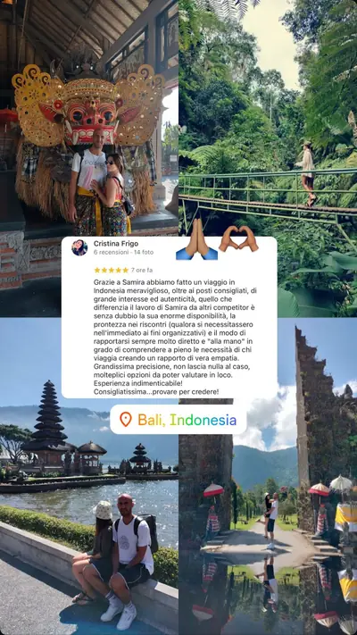 Messaggio di un viaggiatore con le sue foto di viaggio