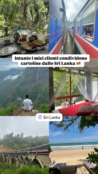 Messaggio di un viaggiatore con le sue foto di viaggio