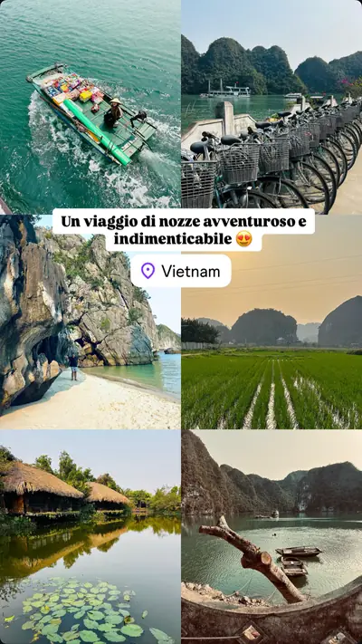 Messaggio di un viaggiatore con le sue foto di viaggio
