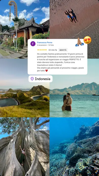 Messaggio di un viaggiatore con le sue foto di viaggio