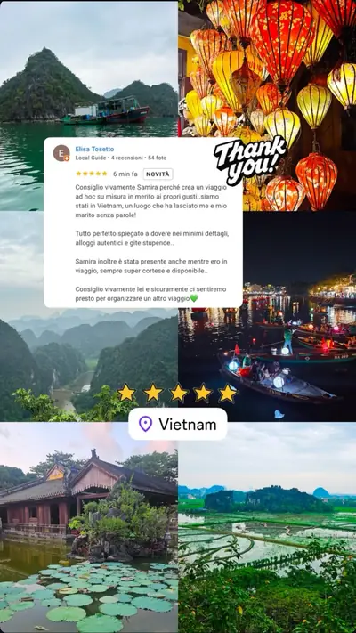 Messaggio di un viaggiatore con le sue foto di viaggio