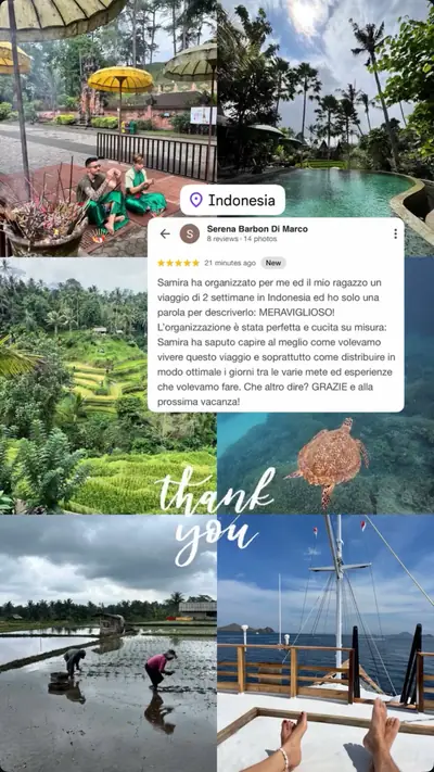 Messaggio di un viaggiatore con le sue foto di viaggio