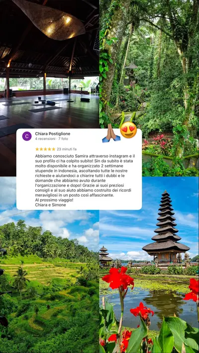 Messaggio di un viaggiatore con le sue foto di viaggio