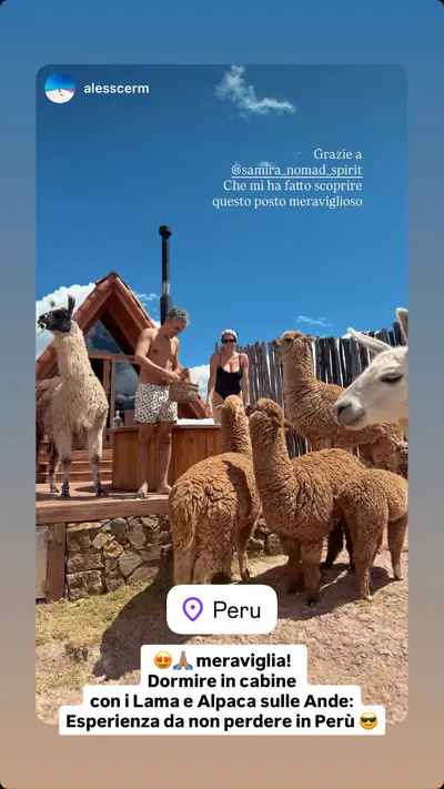 Messaggio di un viaggiatore con le sue foto di viaggio