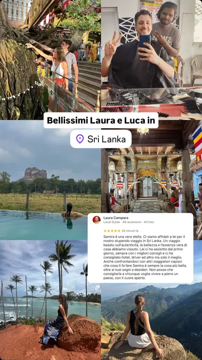 Messaggio di un viaggiatore con le sue foto di viaggio