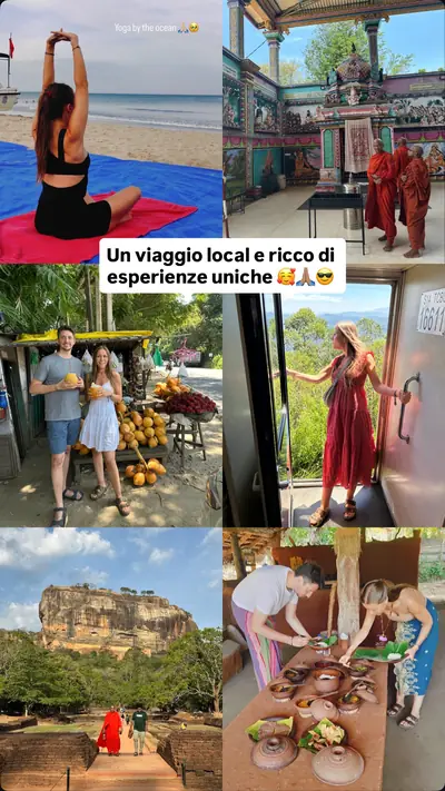Messaggio di un viaggiatore con le sue foto di viaggio