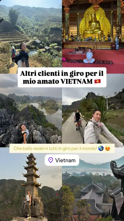 Messaggio di un viaggiatore con le sue foto di viaggio