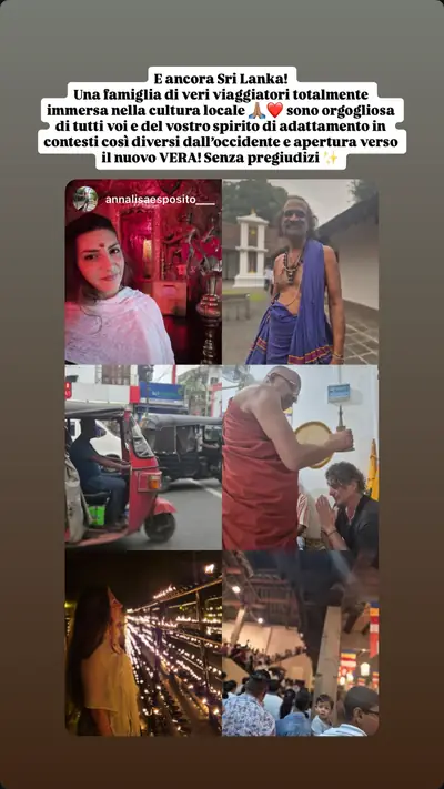Messaggio di un viaggiatore con le sue foto di viaggio