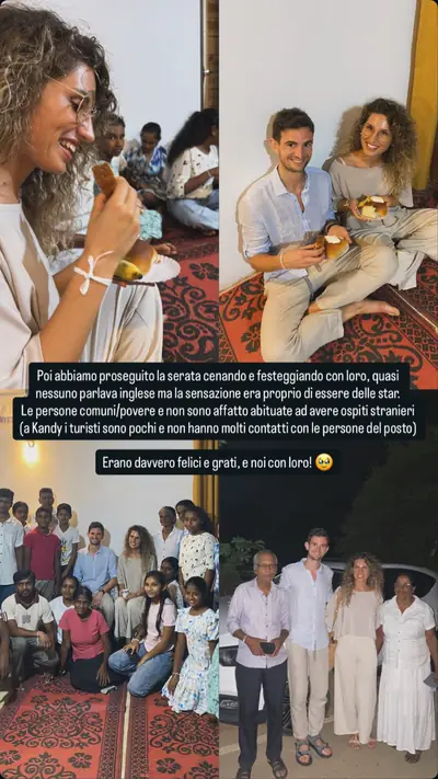 Messaggio di un viaggiatore con le sue foto di viaggio