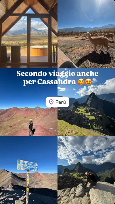 Messaggio di un viaggiatore con le sue foto di viaggio