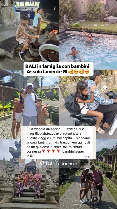 Messaggio di un viaggiatore con le sue foto di viaggio