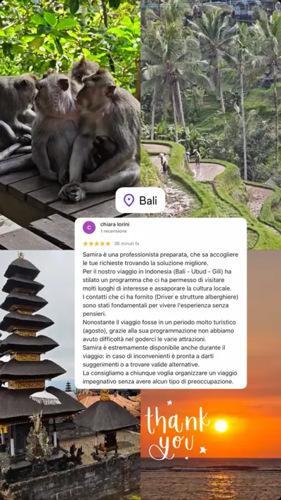 Messaggio di un viaggiatore con le sue foto di viaggio