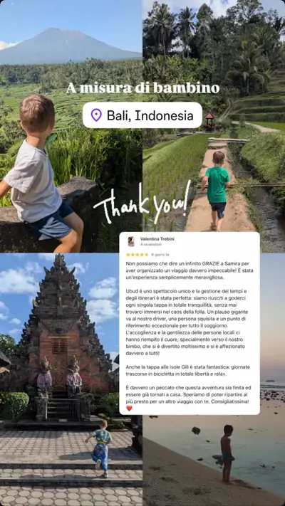Messaggio di un viaggiatore con le sue foto di viaggio